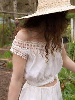 Antique Linen Lace Blouse